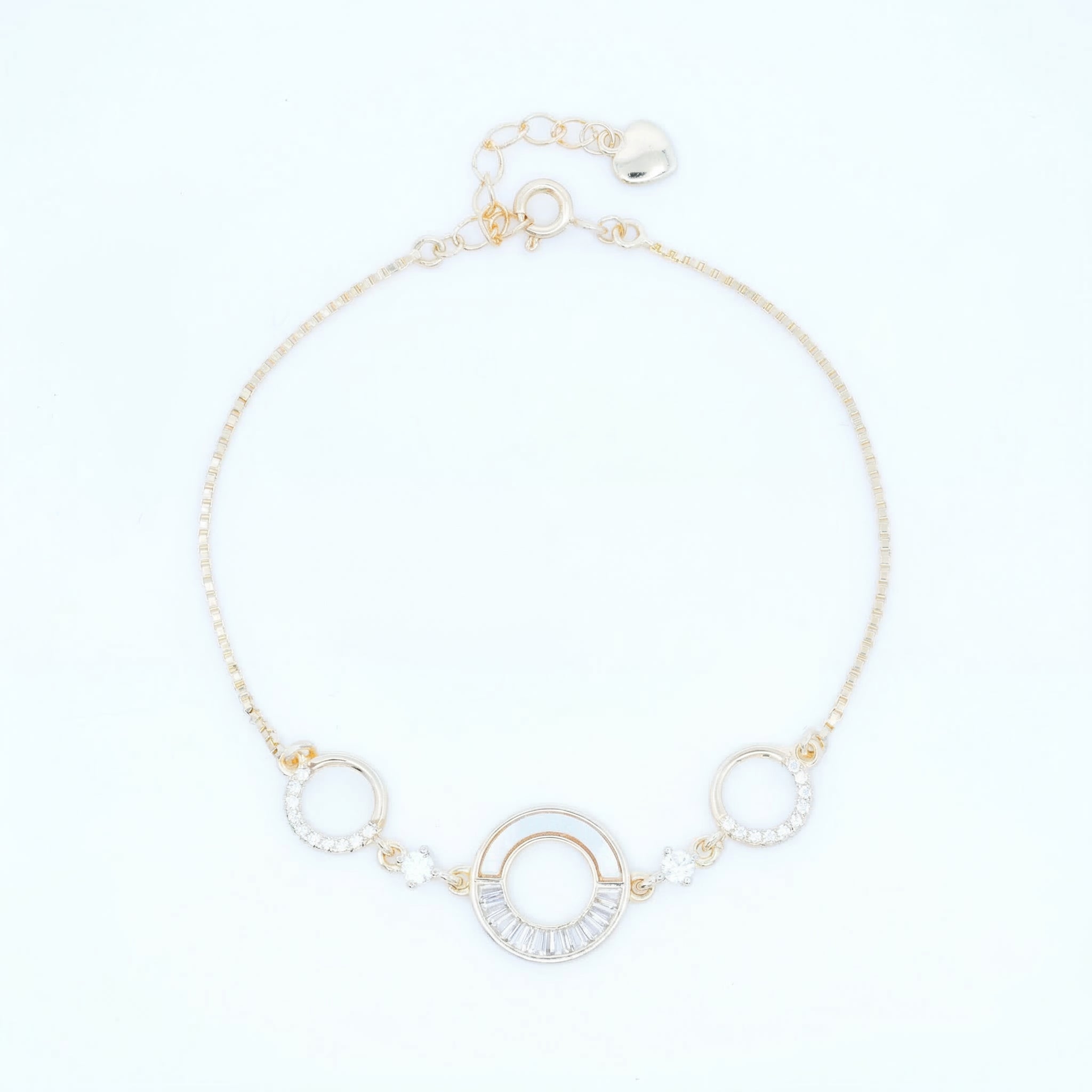 Silver Designer Choki Cz Bracelet Gold Plated