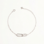 Interlocked Silver Braclet