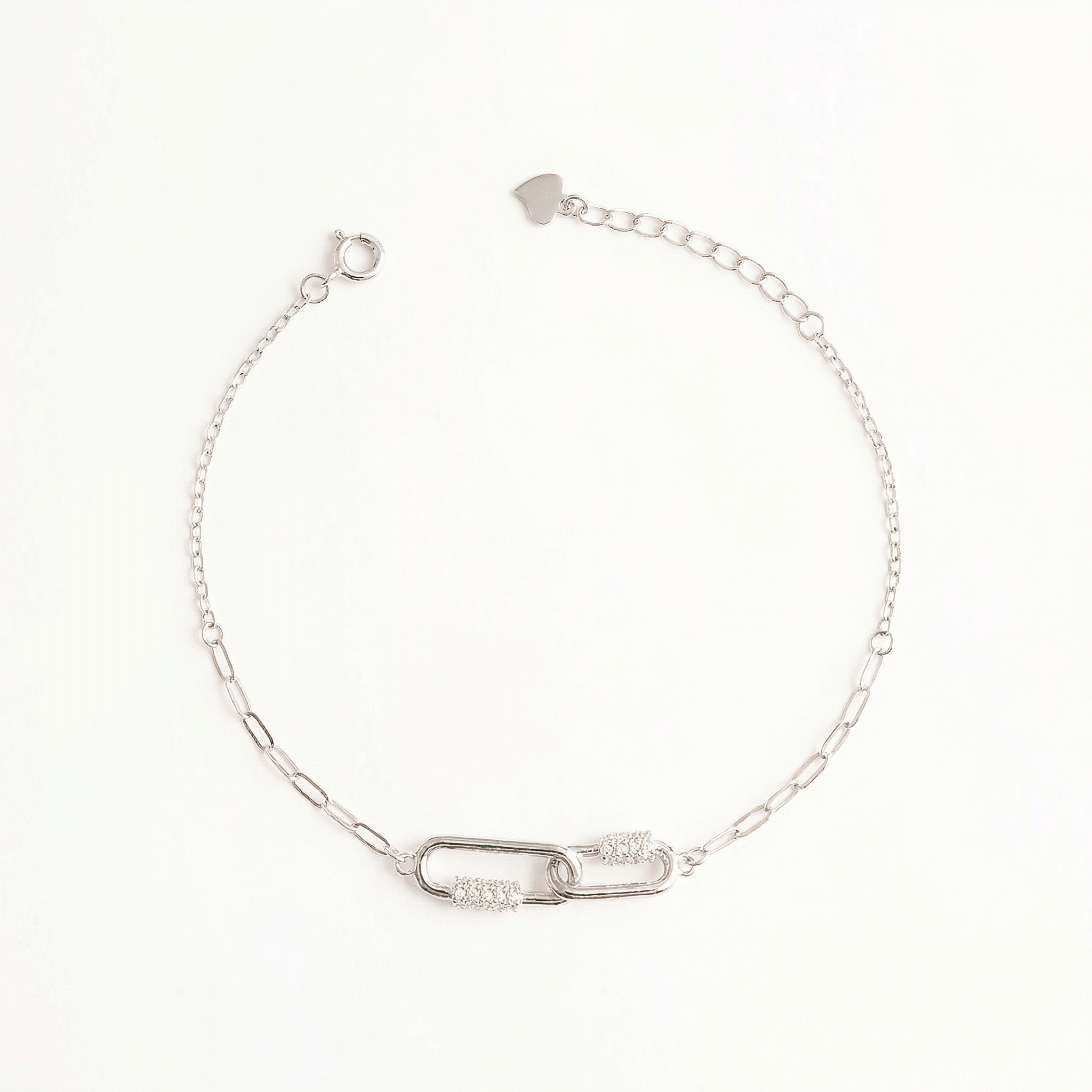Interlocked Silver Braclet