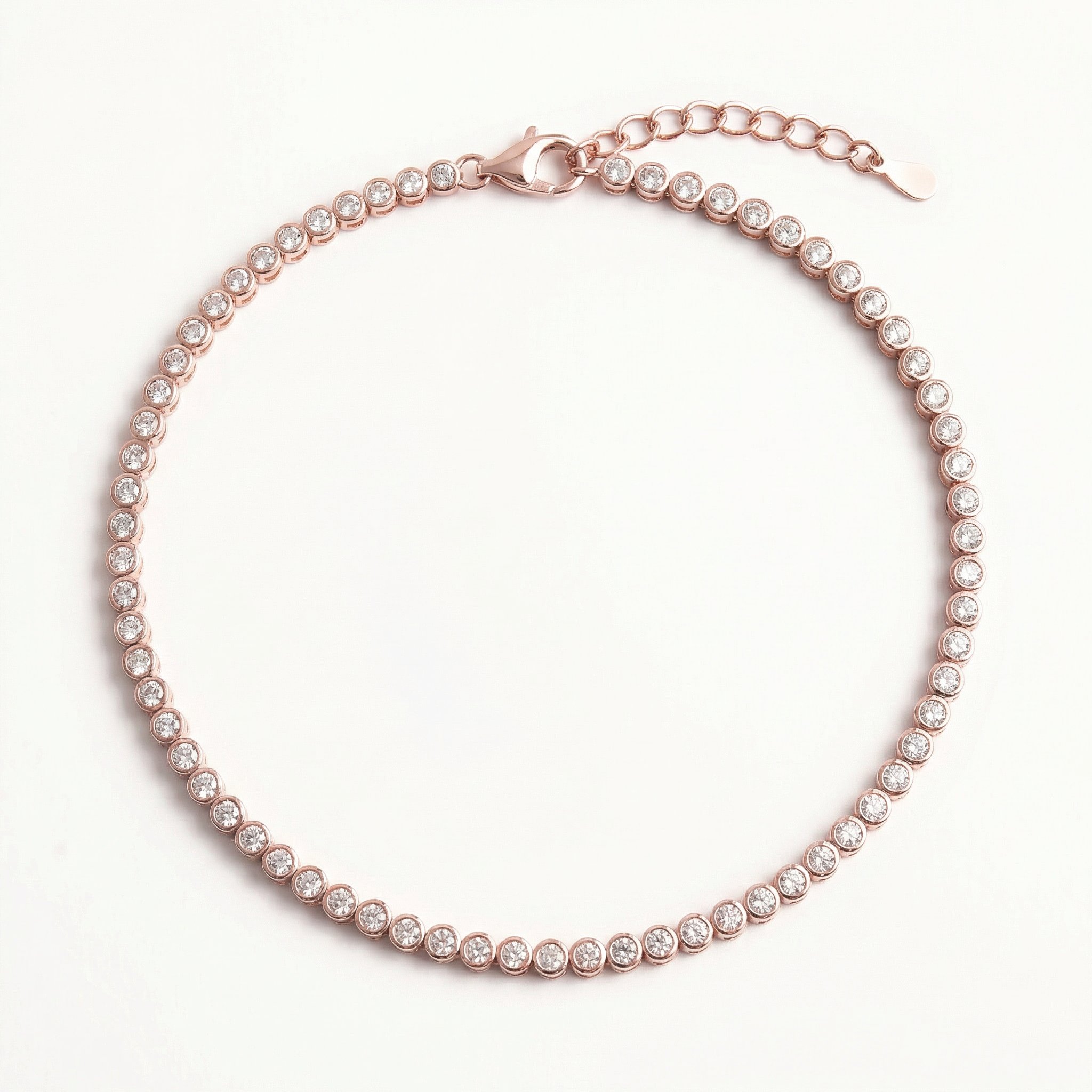 Rosegold Zircon Delicate Tennis Bracelet