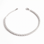 Silver Zircon Delicate Tennis Bracelet