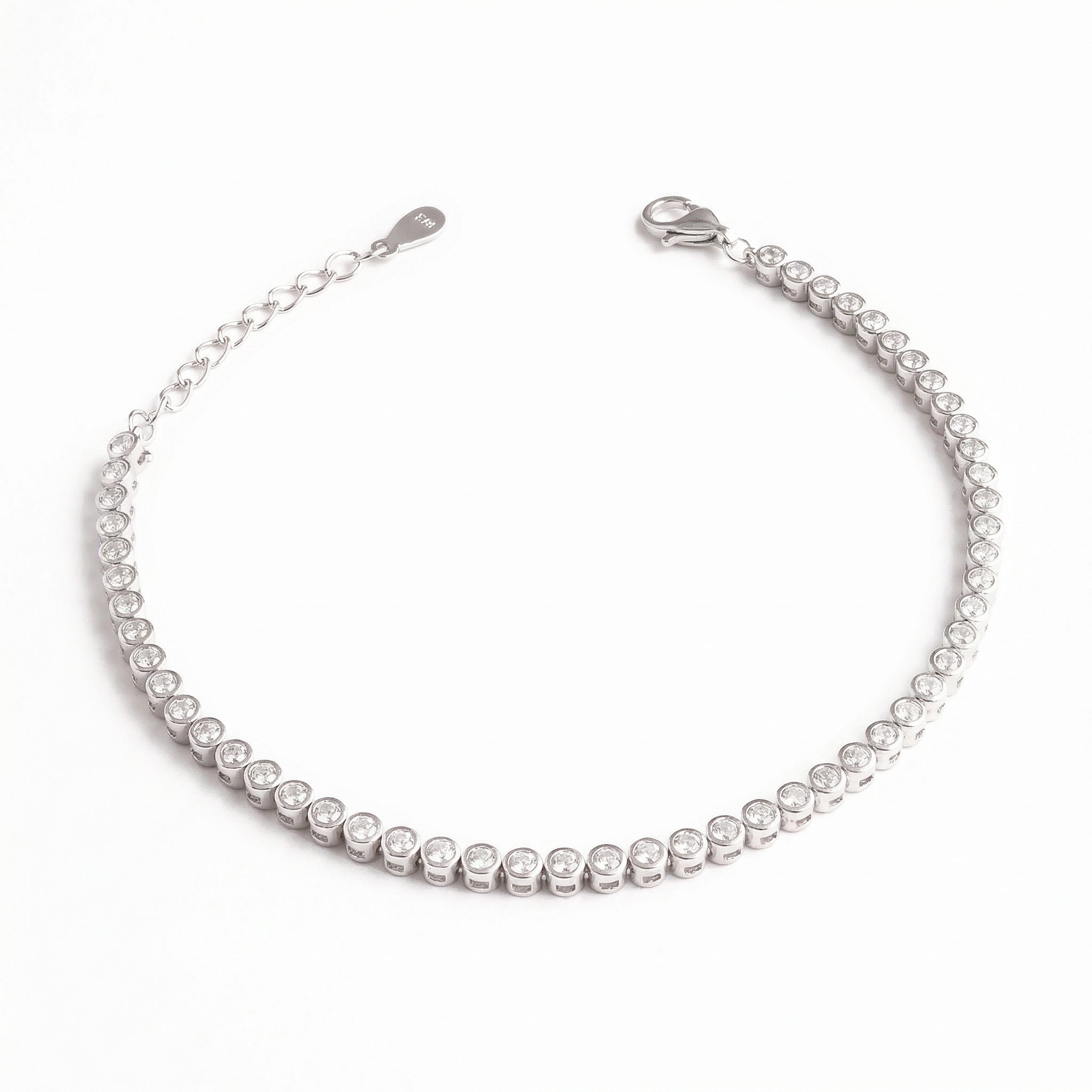 Silver Zircon Delicate Tennis Bracelet