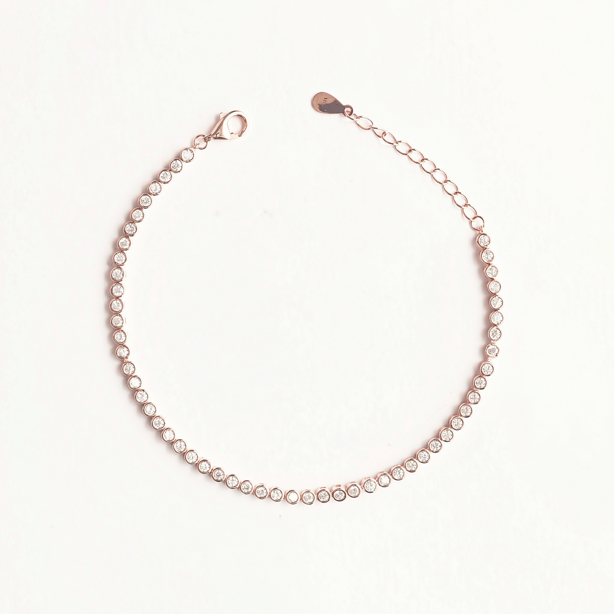 Rosegold Zircon Delicate Tennis Bracelet