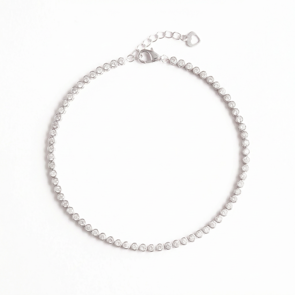 Silver Zircon Delicate Tennis Bracelet