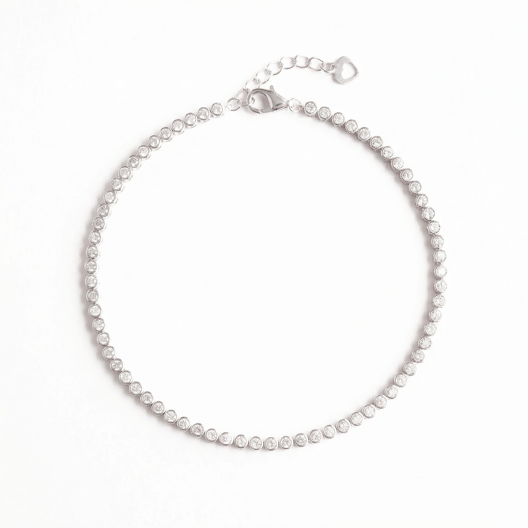 Silver Zircon Delicate Tennis Bracelet