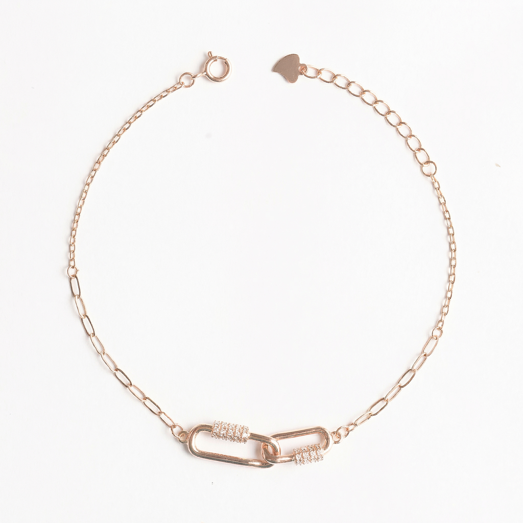 Interlocked Rose Gold Bracelet