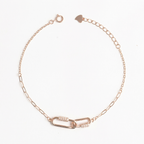 Interlocked Rose Gold Bracelet