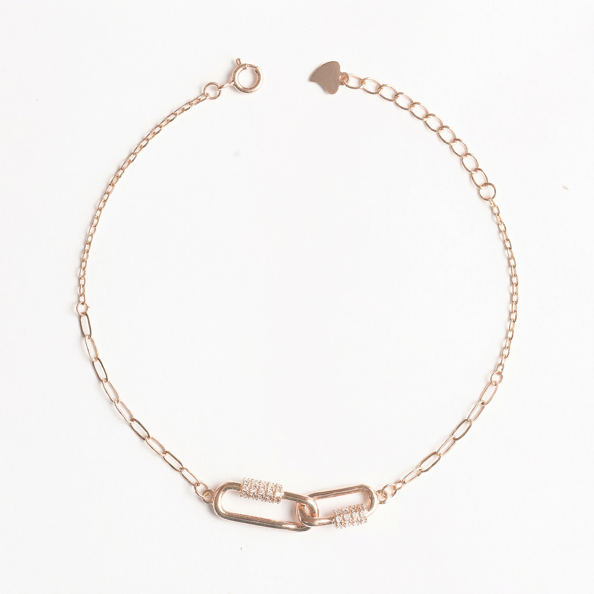 Interlocked Rose Gold Bracelet