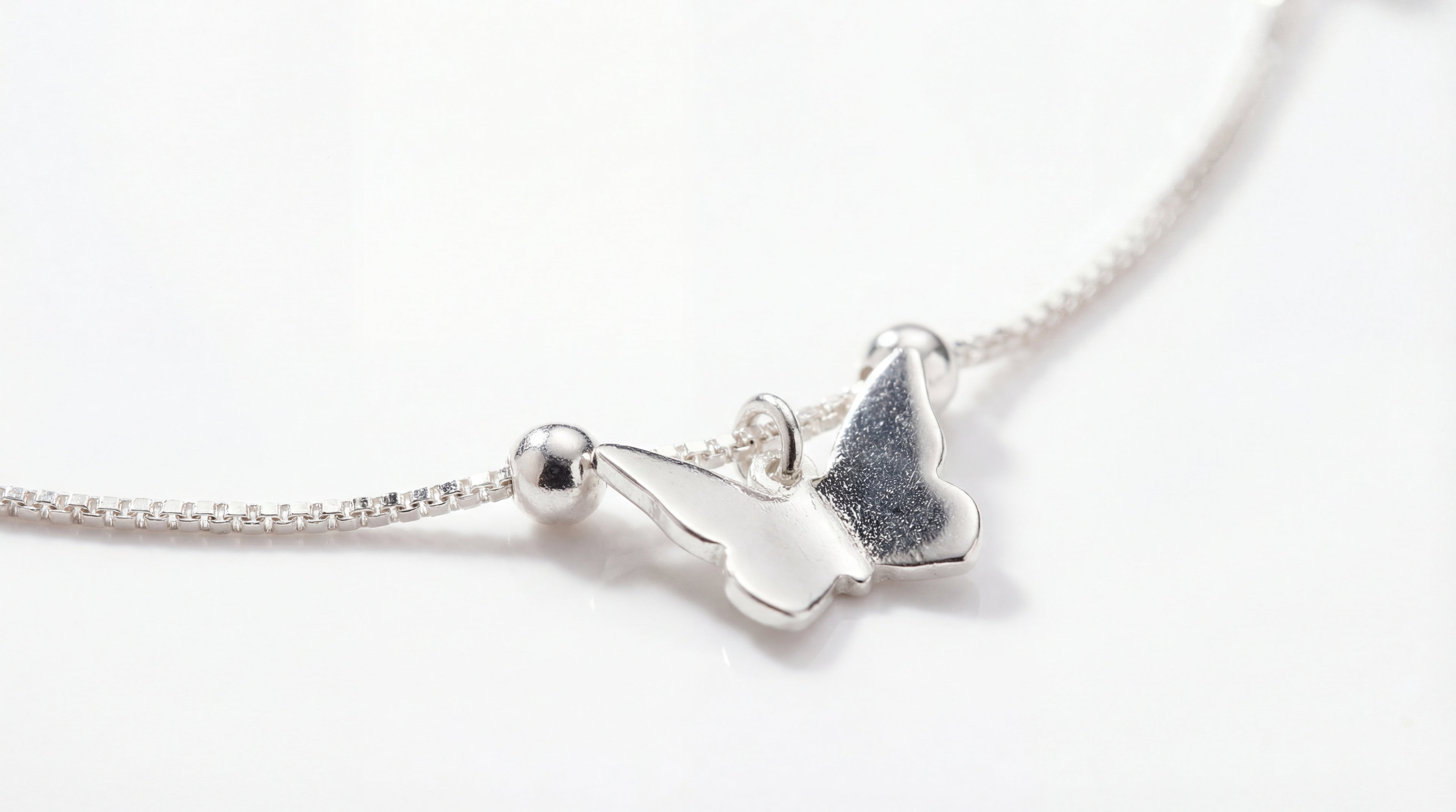 Silver Butterfly Anklet