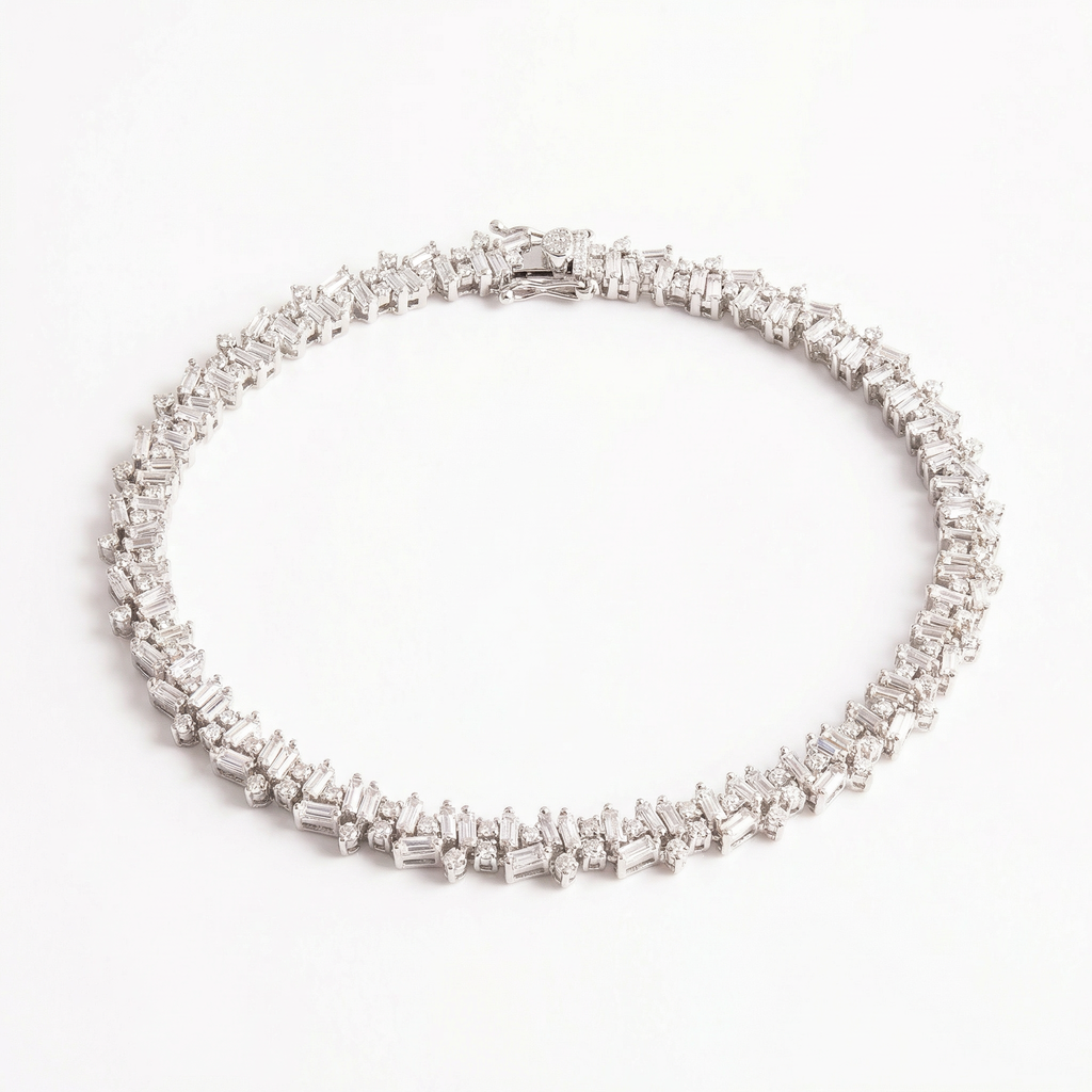 Silver Zircon Choki Tennis Bracelet