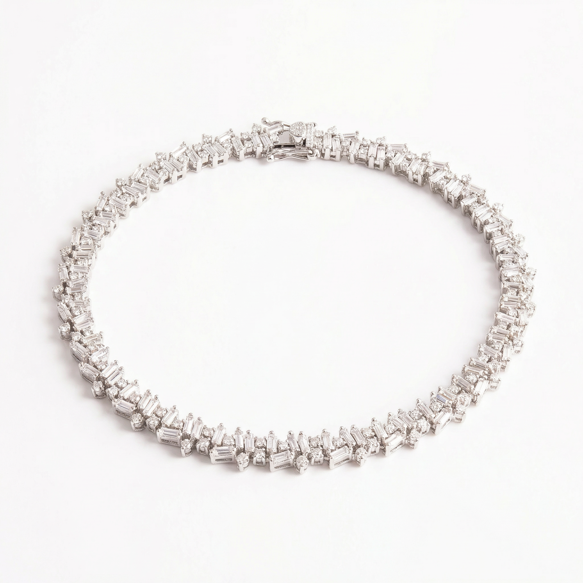 Silver Zircon Choki Tennis Bracelet