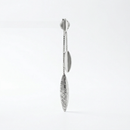 Silver italian leaf dangler earrings