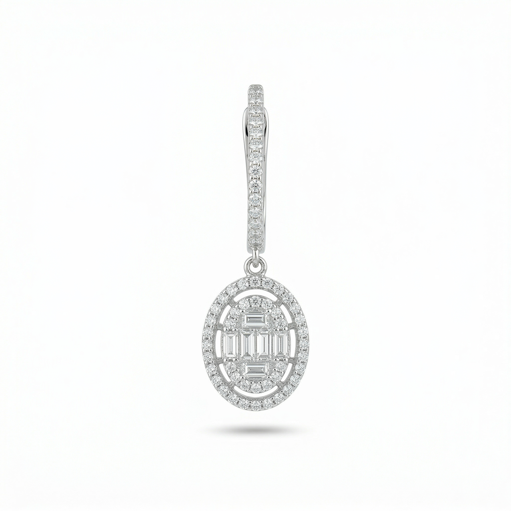 Silver choki heavy dangler earrings