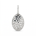 Silver italian designer danglers earrings