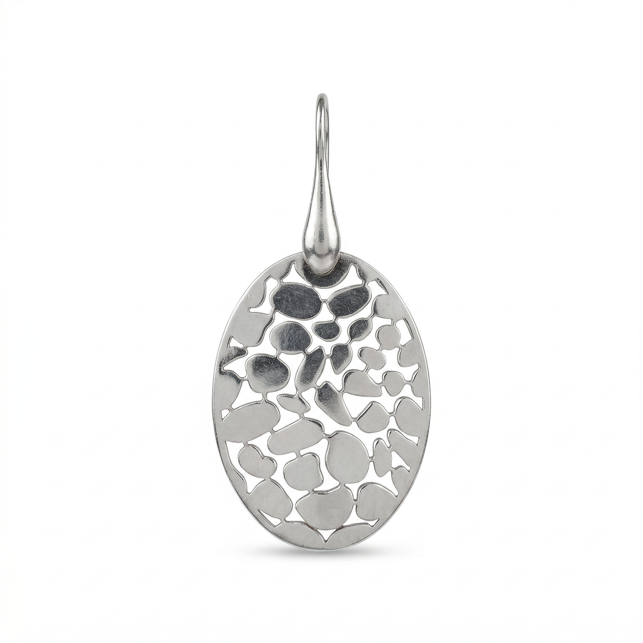 Silver italian designer danglers earrings