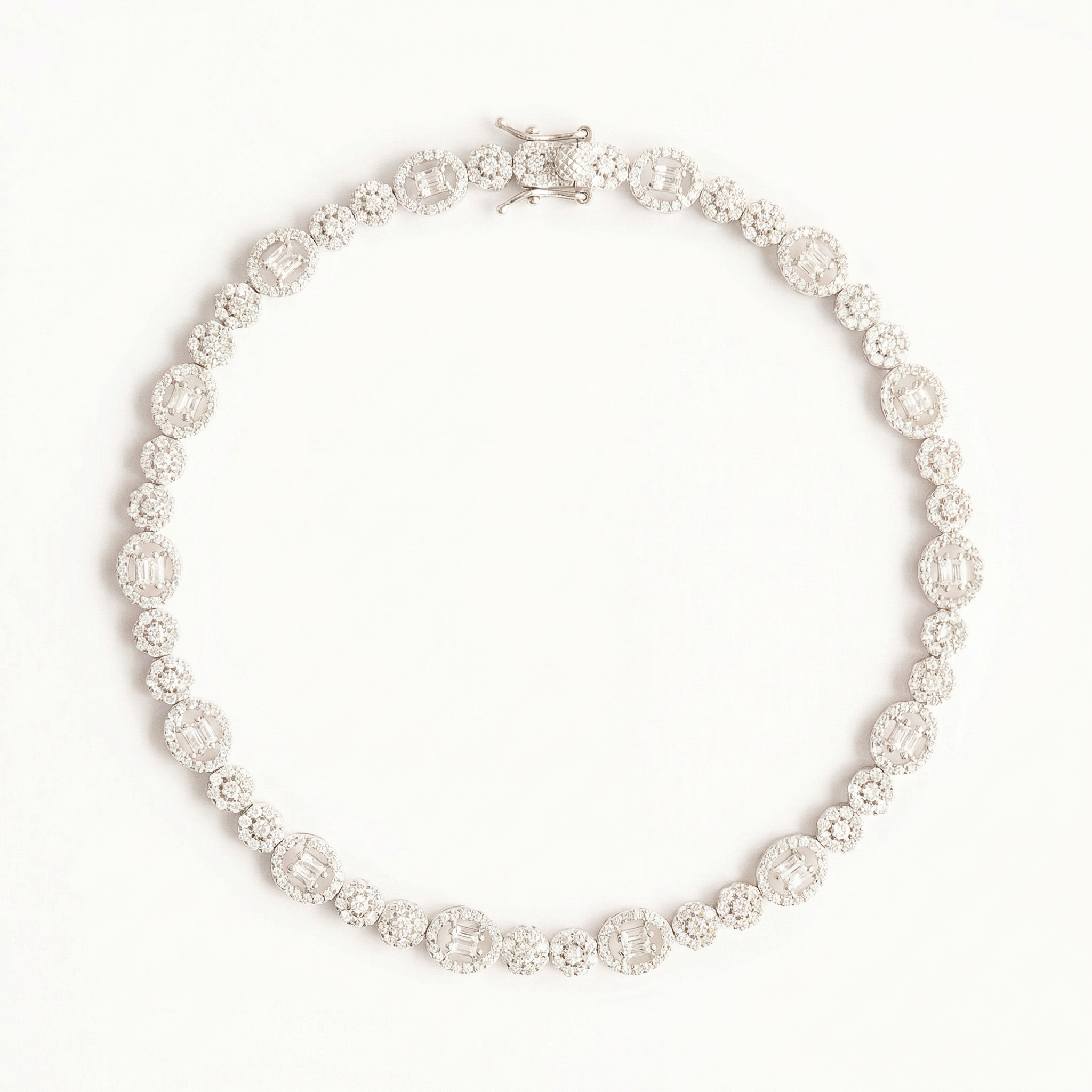 Silver Designer Tennis Bracelet
