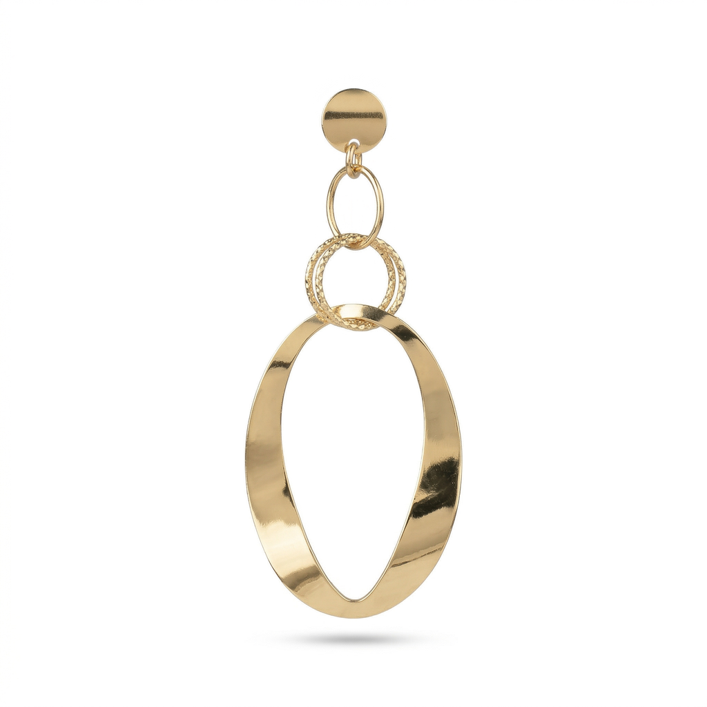 Silver golden italian designer dangler earrings