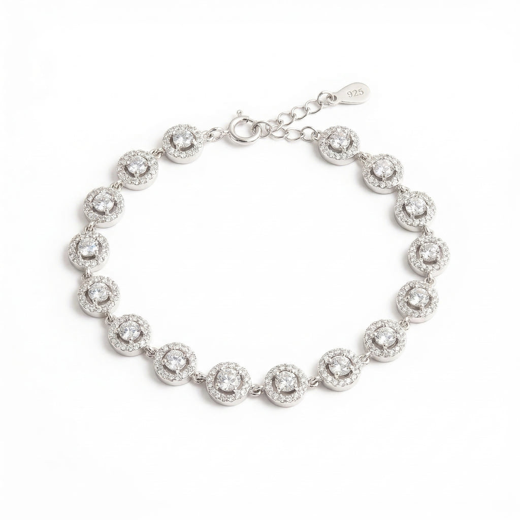 Silver Loose Tennis Round Bracelet