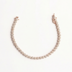 Rosegold Medium Floral Tennis Bracelet