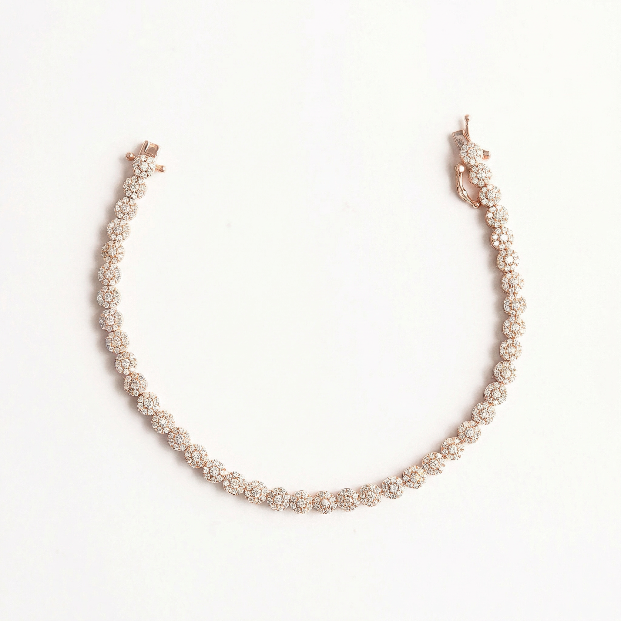 Rosegold Medium Floral Tennis Bracelet