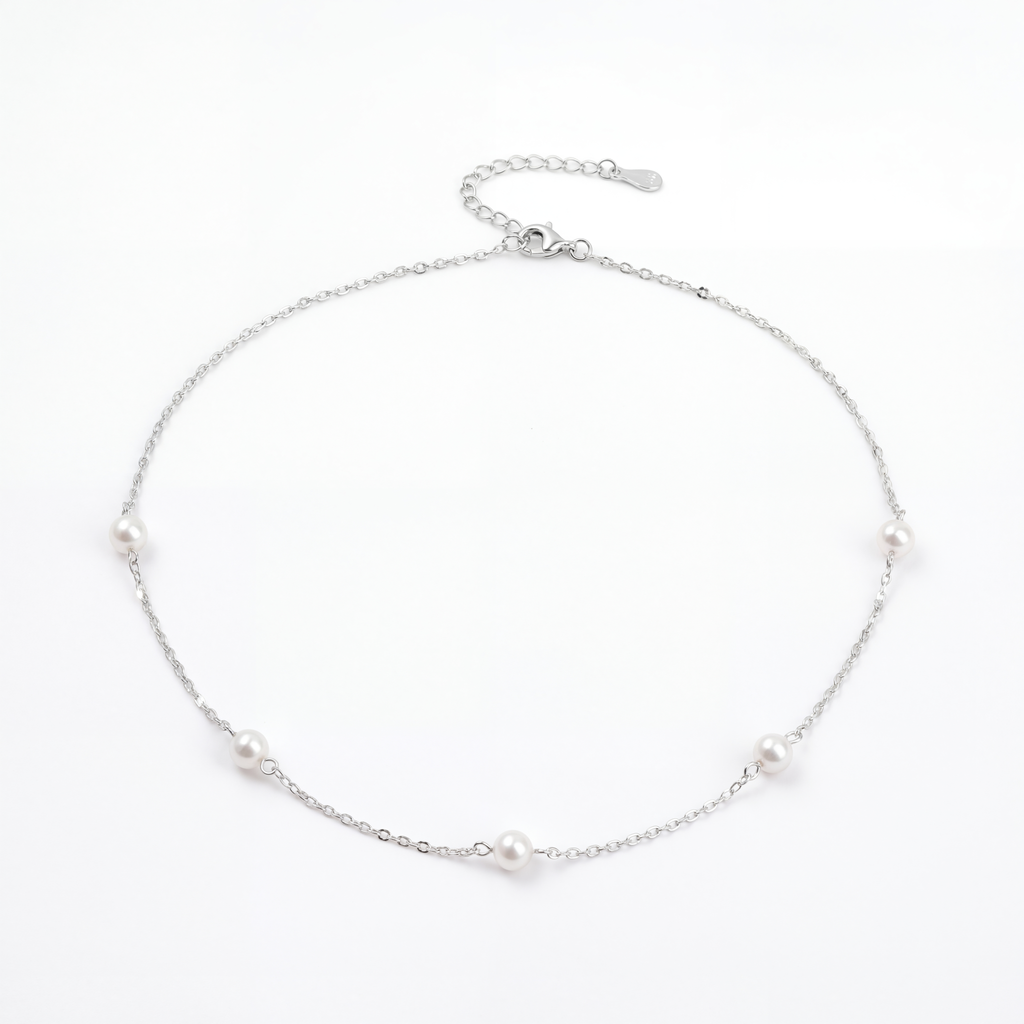 925 silver Quintessential Pearl Necklace