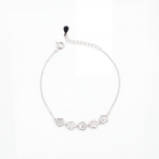 Silver Blooming Diamond Enamel Bracelet