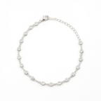 Silver Petite round Tennis Bracelet