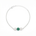 Silver Emerald Glow Bracelet