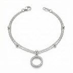 Double Layered Goodluck Silver Bracelet