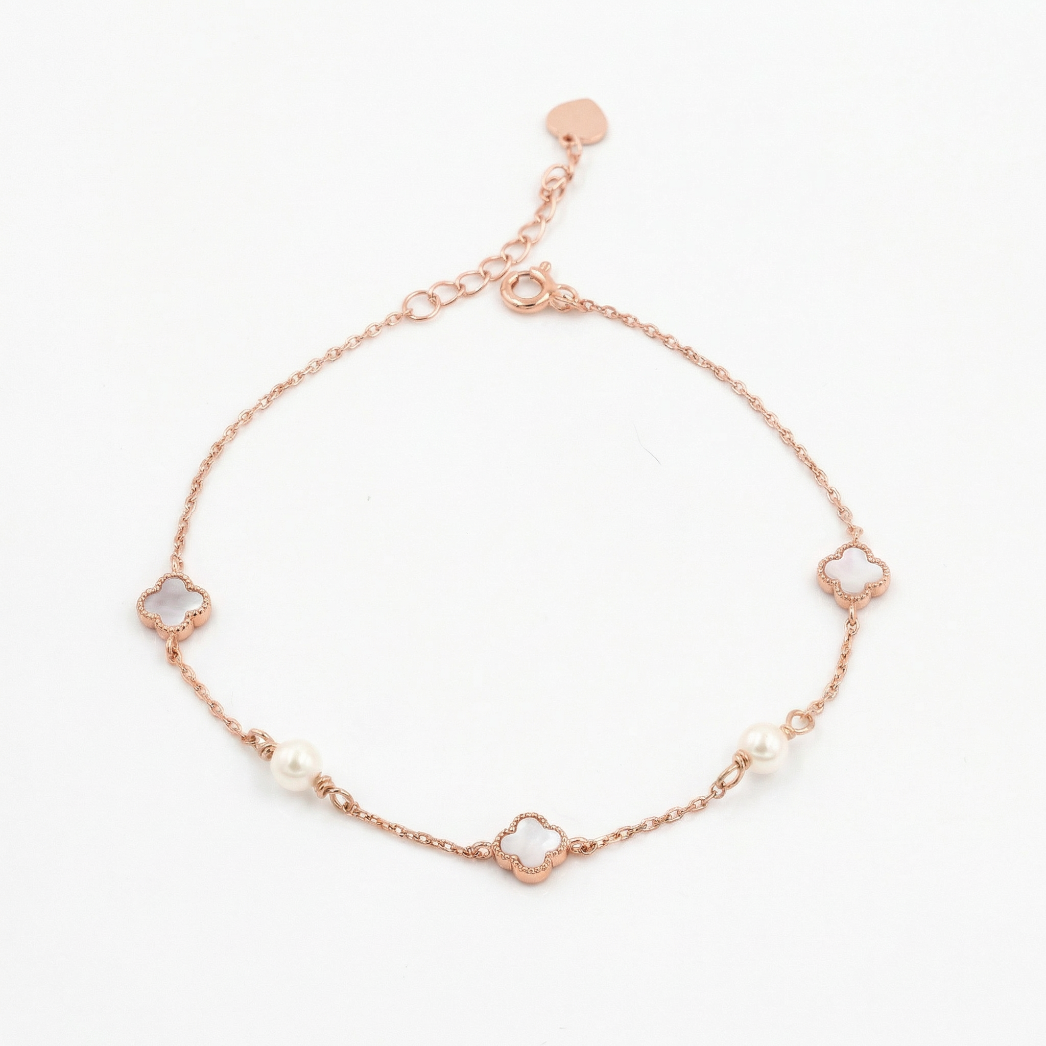 Rose Gold  Pearlescent Enamel Bracelet
