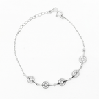 Silver Sparkling Circle Bracelet