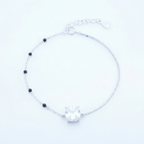 Silver Cushion Cut Hand Mangalsutra