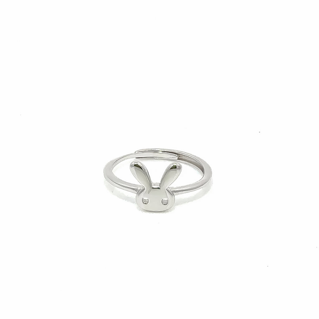 Adjustable Silver Bunny Ring