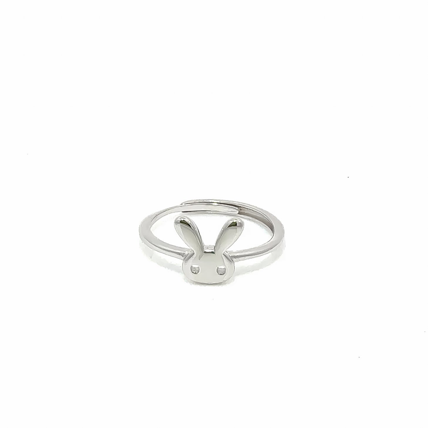 Adjustable Silver Bunny Ring