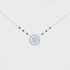 Silver wheel design Solitaire Mangalsutra