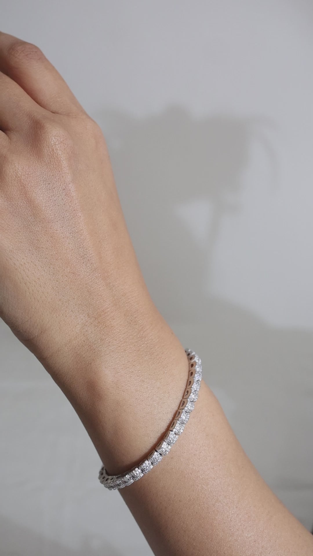 Silver Designer 3d Tennis Bracelet