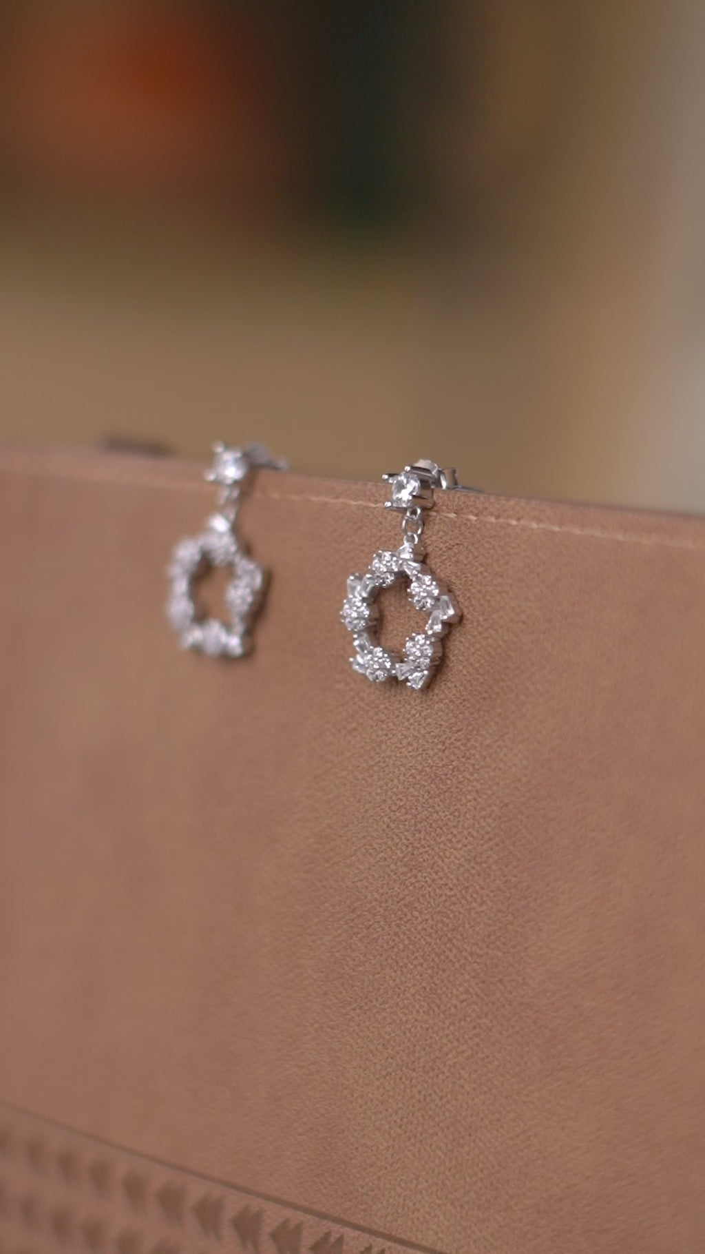 Silver Petal Drop Dangler Earrings