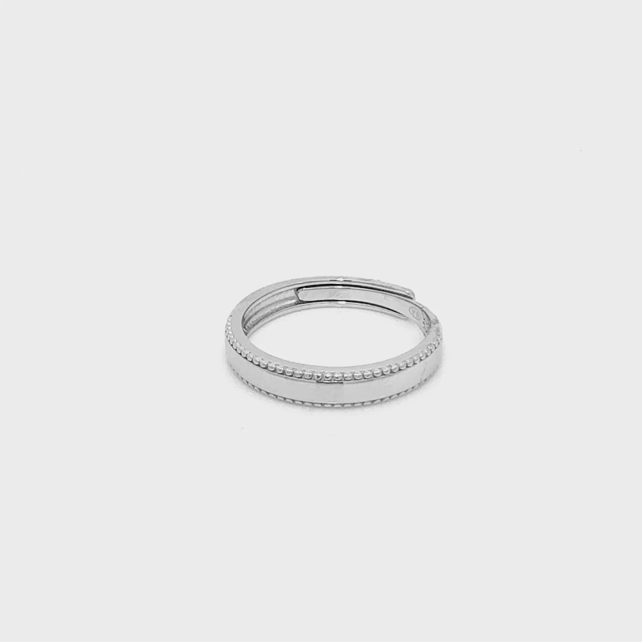Adjustable Glossy Silver Love Band