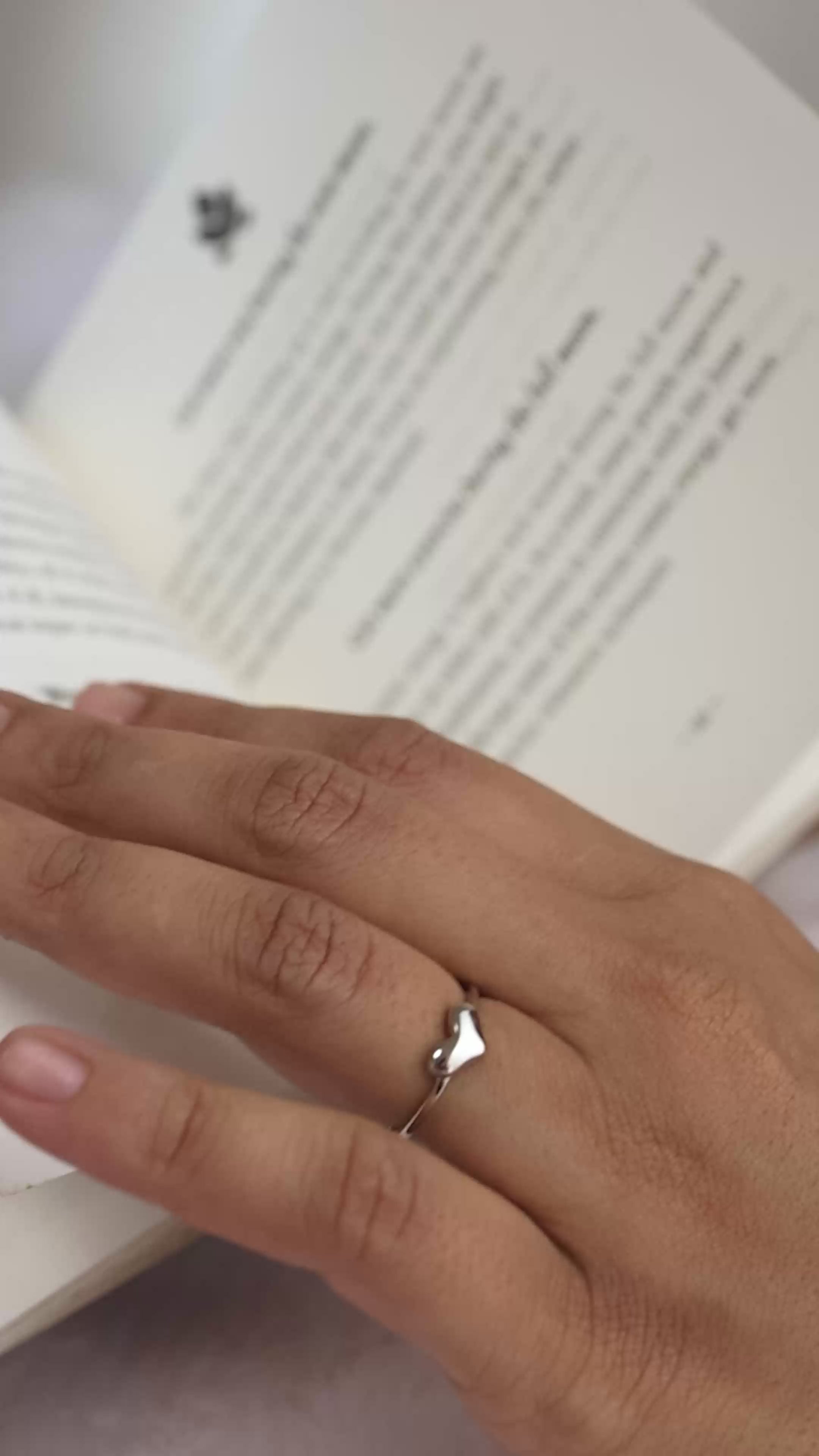 Adjustable Silver Heart Ring