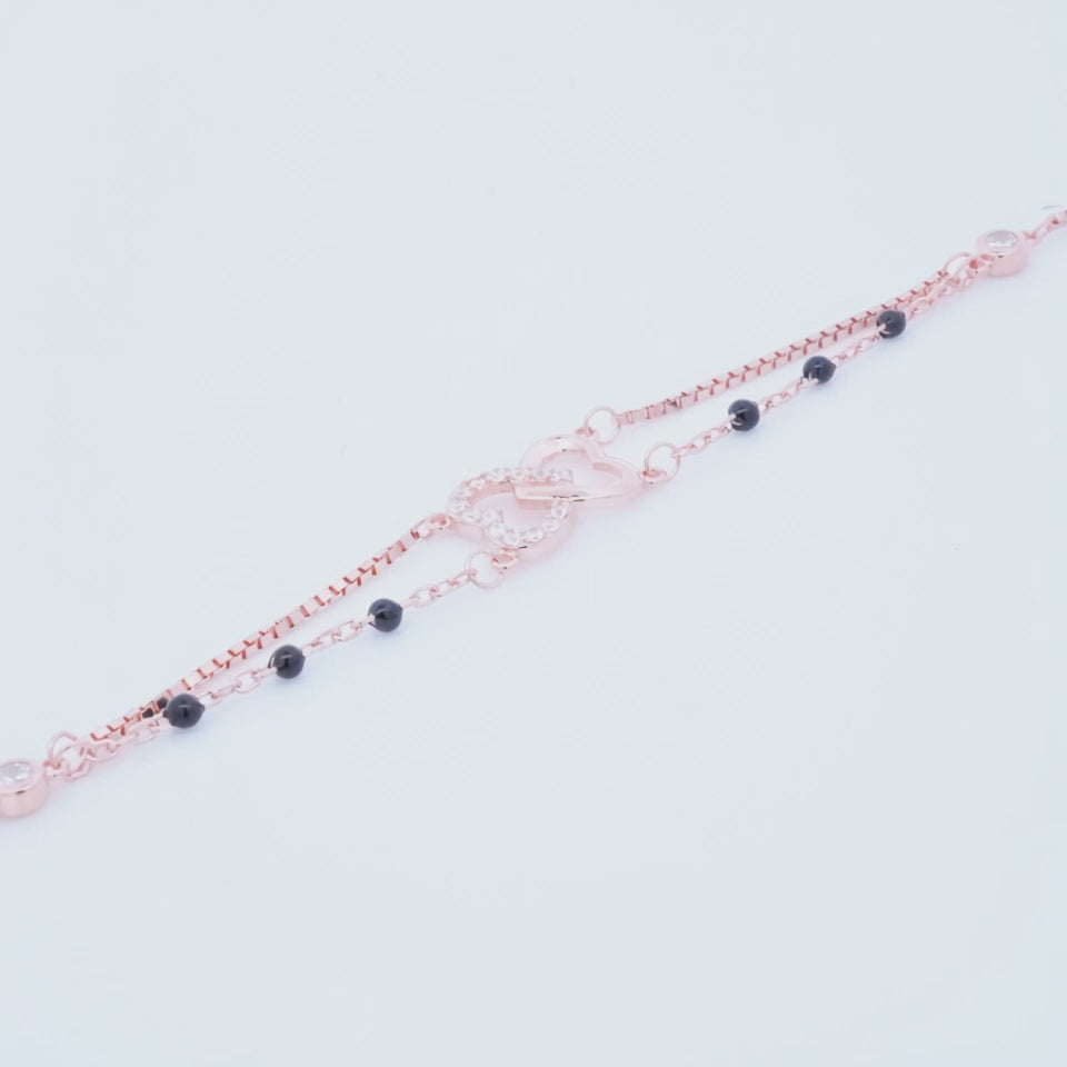 Rosegold Eternity Heart Hand Mangalsutra