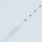 Silver 3 Cushion Cut Hand Mangalsutra