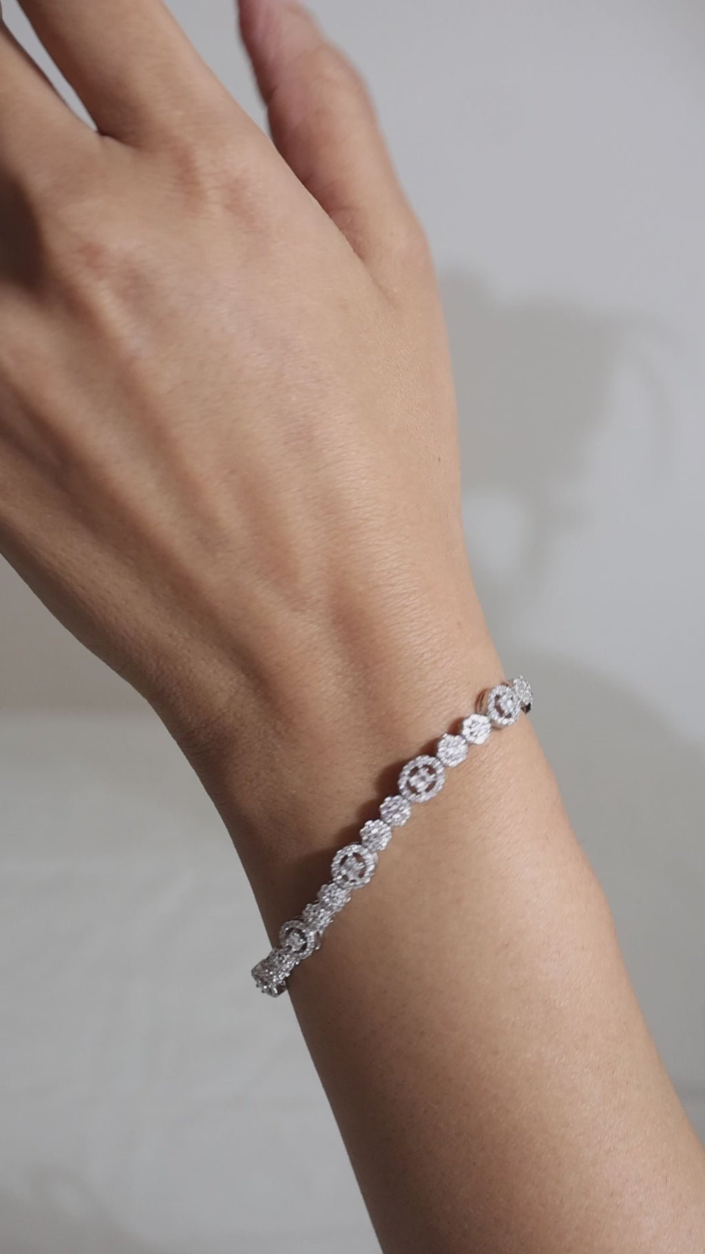 Silver Designer Tennis Bracelet