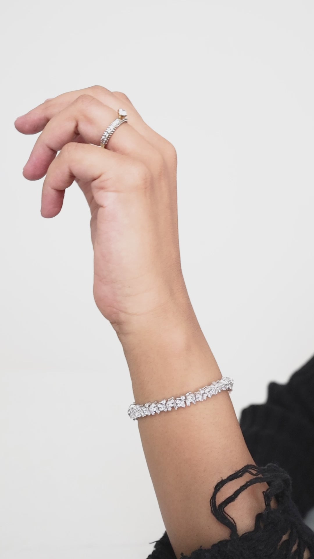 Silver Zircon Choki Tennis Bracelet