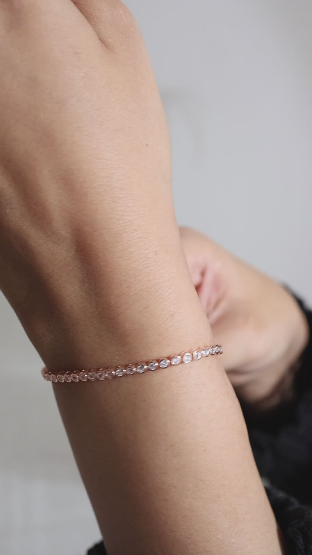 Rosegold Zircon Delicate Tennis Bracelet
