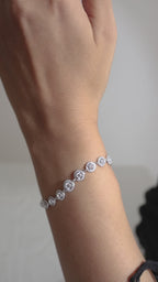 Silver Loose Tennis Round Bracelet