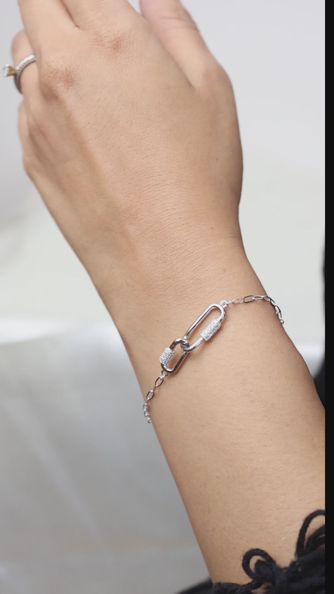 Interlocked Silver Braclet