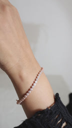 Rosegold Medium Floral Tennis Bracelet
