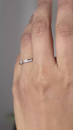 Adjustable Small Solitaire Silver Ring