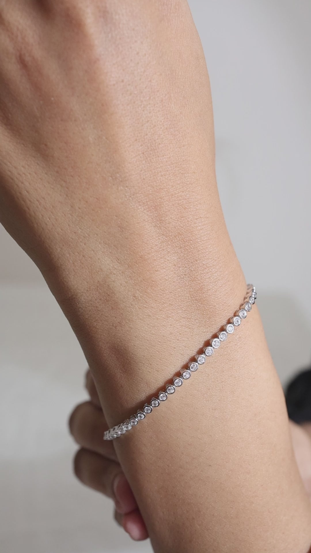 Silver Zircon Delicate Tennis Bracelet