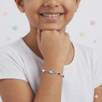 Silver Blue Dolphin Kids Bracelet